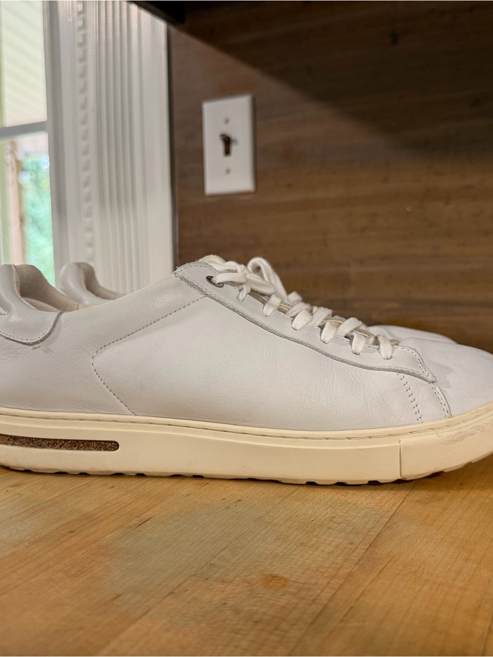 Minimalist Birkenstock Men's Leather Sneakers in Off-White